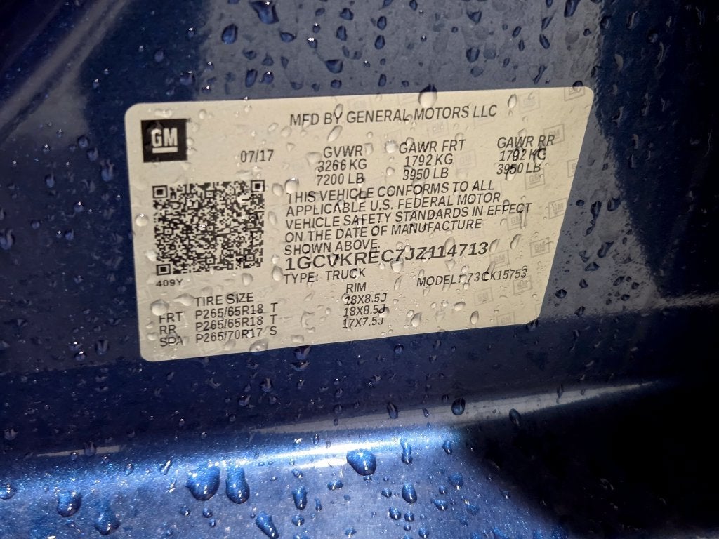 2018 Chevrolet Silverado 1500 LT