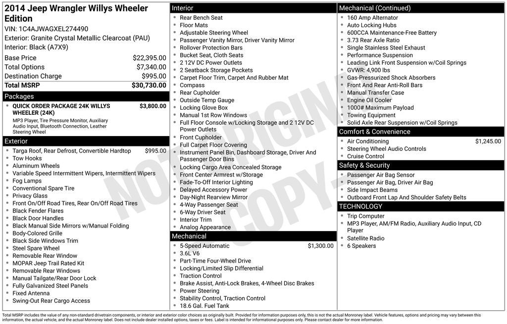 2014 Jeep Wrangler Sport