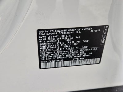 2018 Volkswagen Atlas 3.6L V6 SE 4Motion