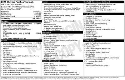 2021 Chrysler Pacifica Touring L