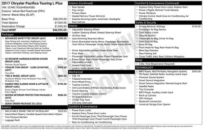 2017 Chrysler Pacifica Touring L Plus