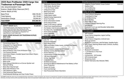 2025 RAM ProMaster 2500 High Roof