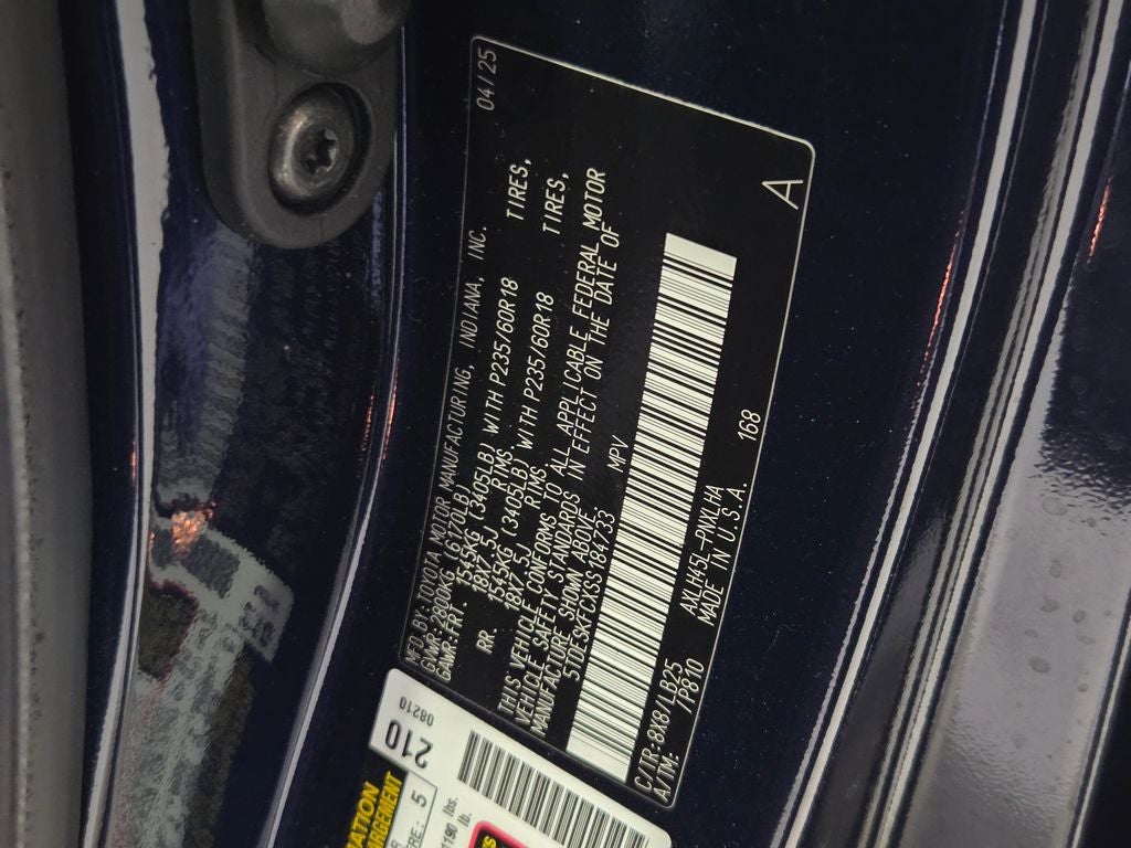 2025 Toyota Sienna Platinum 7 Passenger