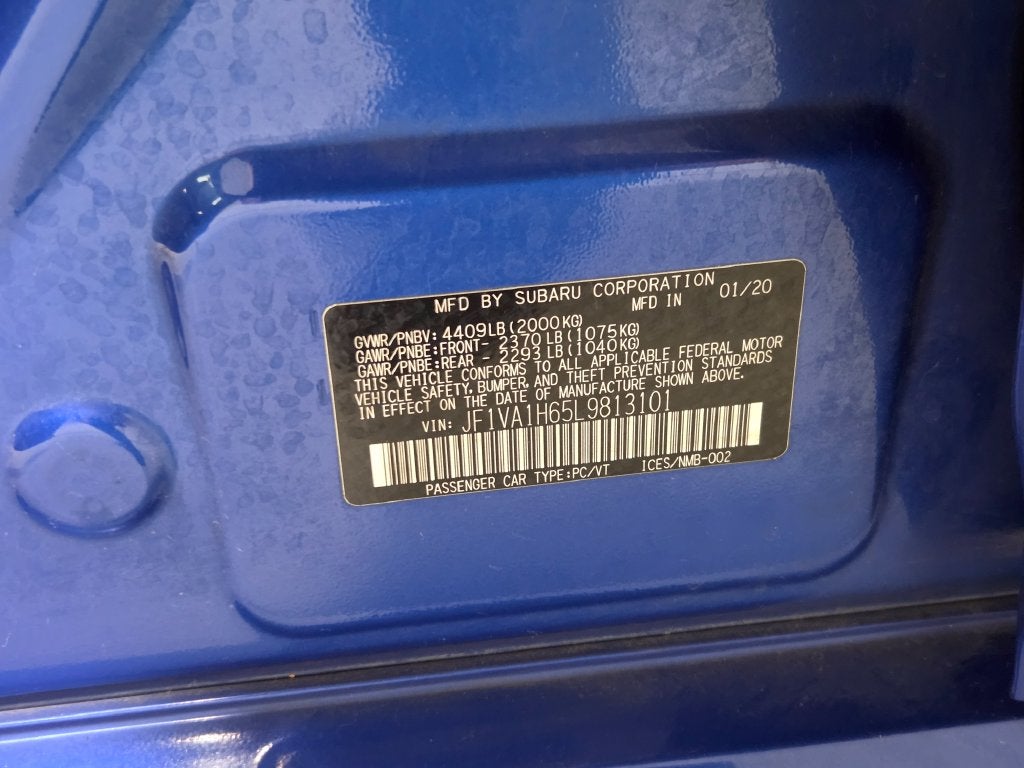 2020 Subaru WRX Limited
