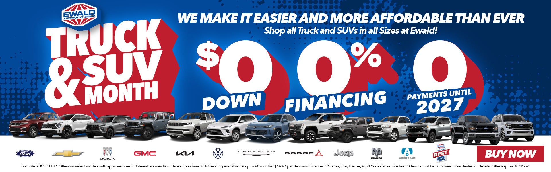 TRUCK MONTH! $0 Down, 0% APR OR 0 Payments Til 2027