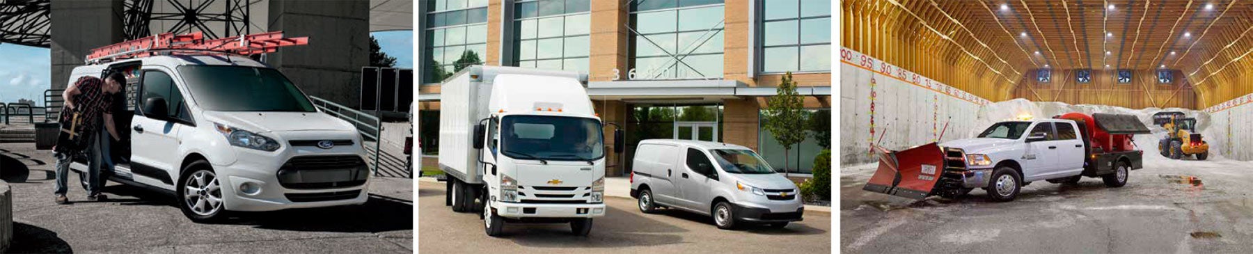 Collage of commercial vehicle photos