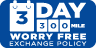 3 Day/300 Mile Exchange Policy